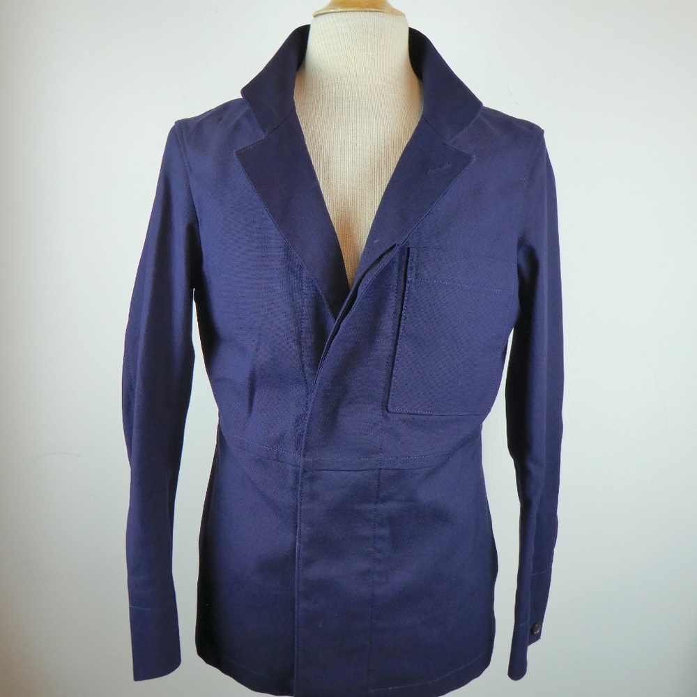 JIL SANDER NAVY blue Blazer I46 38 M cotton